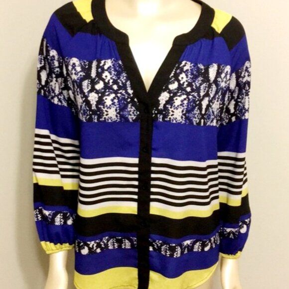 Calvin Klein Womens Button Front Blouse Small - Picture 3 of 10